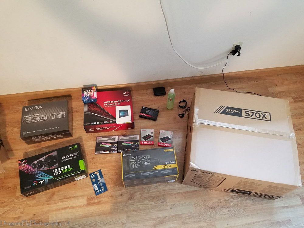 Picture of the parts before assembly