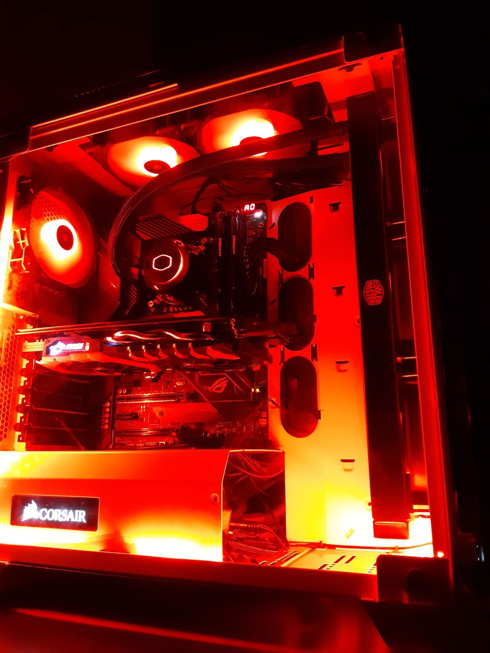 Corsair red rgb mid tier build