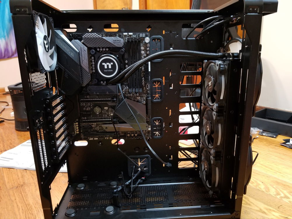 Test fitting the AIO cooler