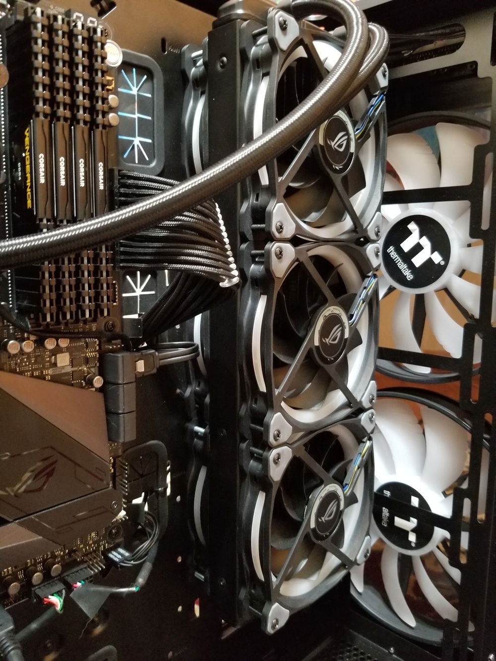 Second set of fans for push pull setup