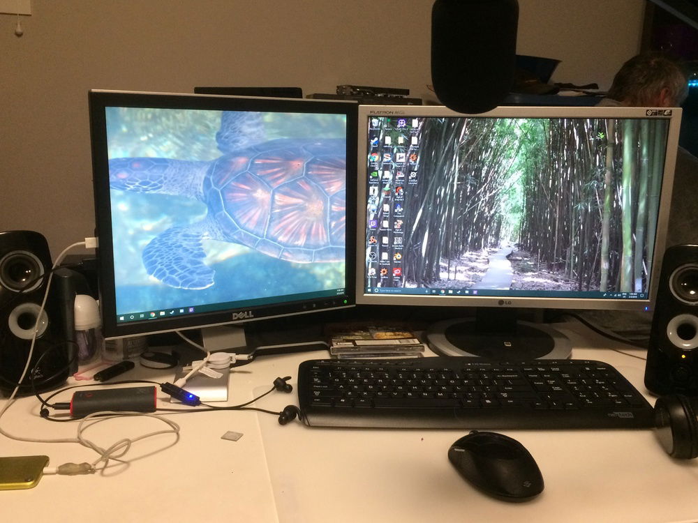 As setup as seen from above my Ikea table desk