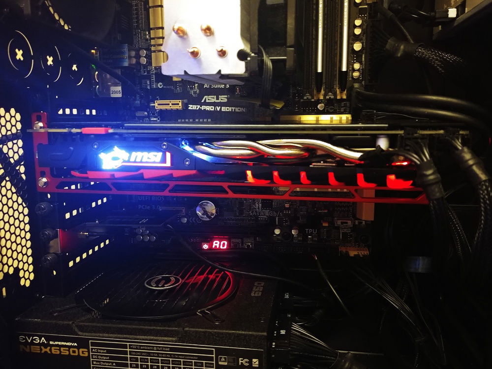 Close up on MSI GTX 1080