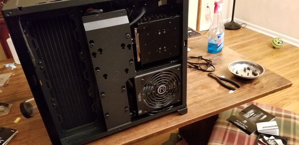 The cable management was 180* from where it originally was! Hard to believe everything is in there.