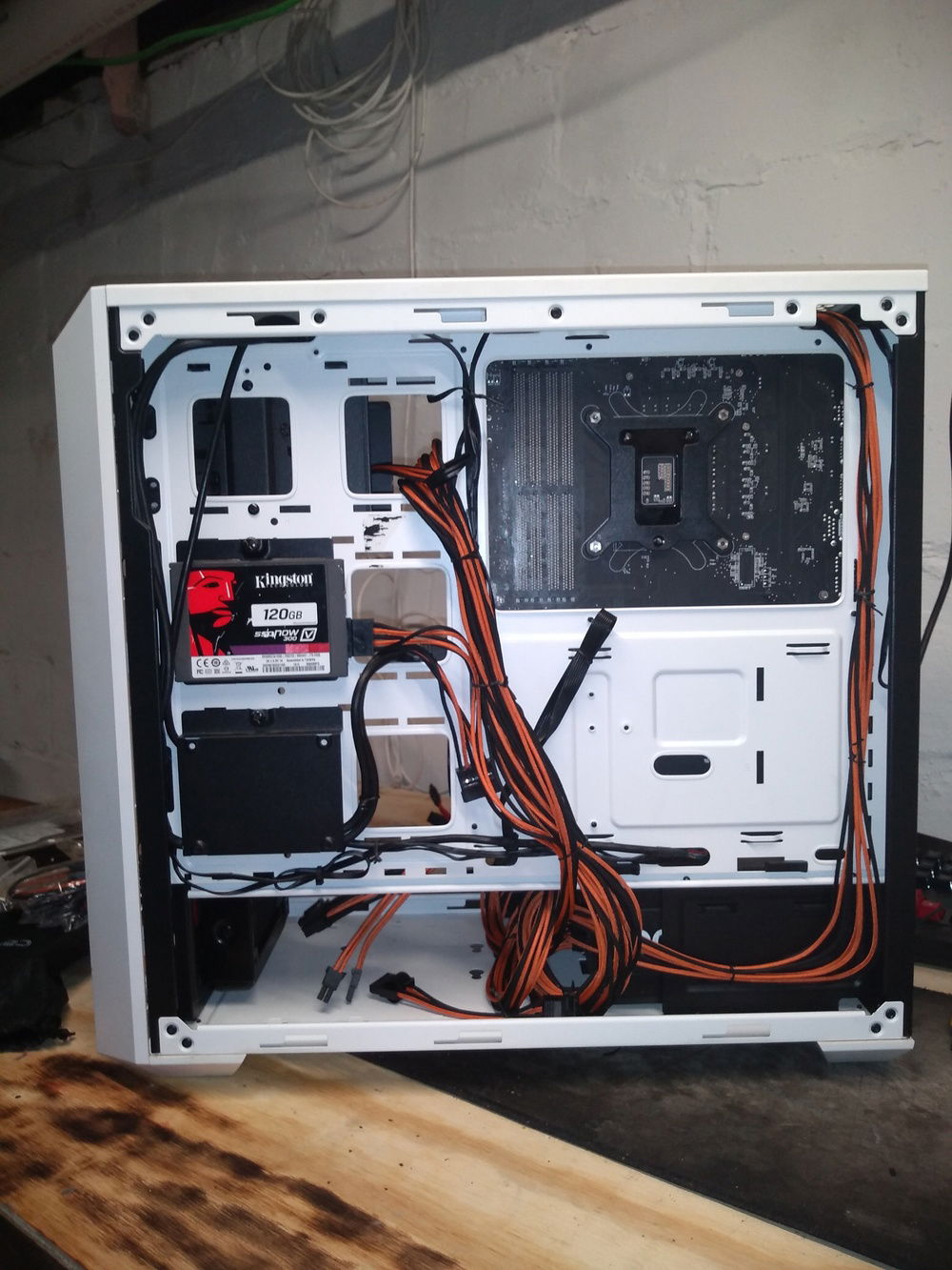 back side of case of cable management so far ..