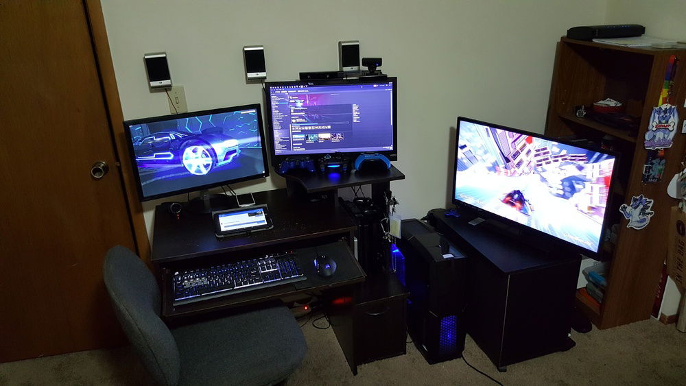 Old Old OLD computer Desk setup. It worked  at the time.