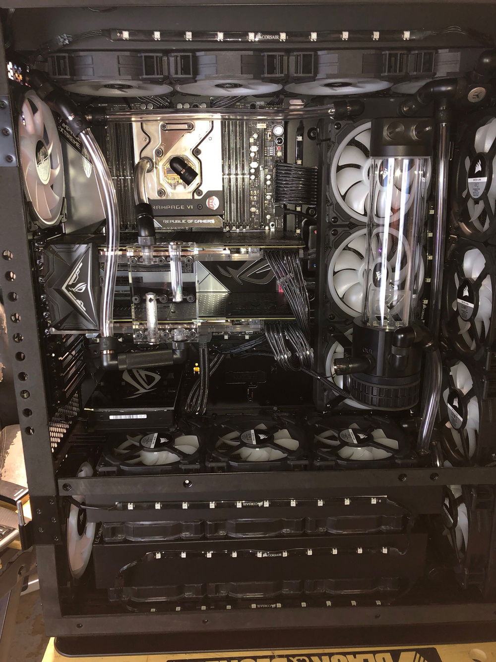 Before final tubing layout, case disassembled