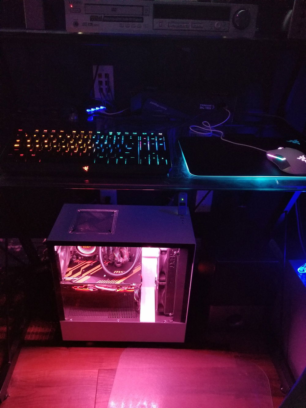 Setup with keyboard and mouse
