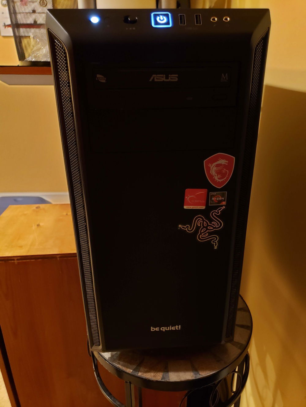 V2 Front. I put the stickers on a bit crooked and thought "I'll never care". Turns out I do and that irritates me to the core. Absolutely fixing soon. Just don't want to scratch the case.