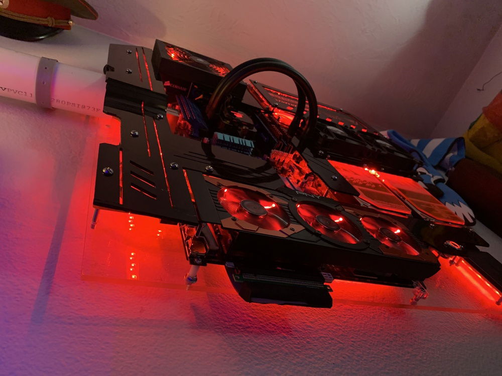 Graphics card on standoffs