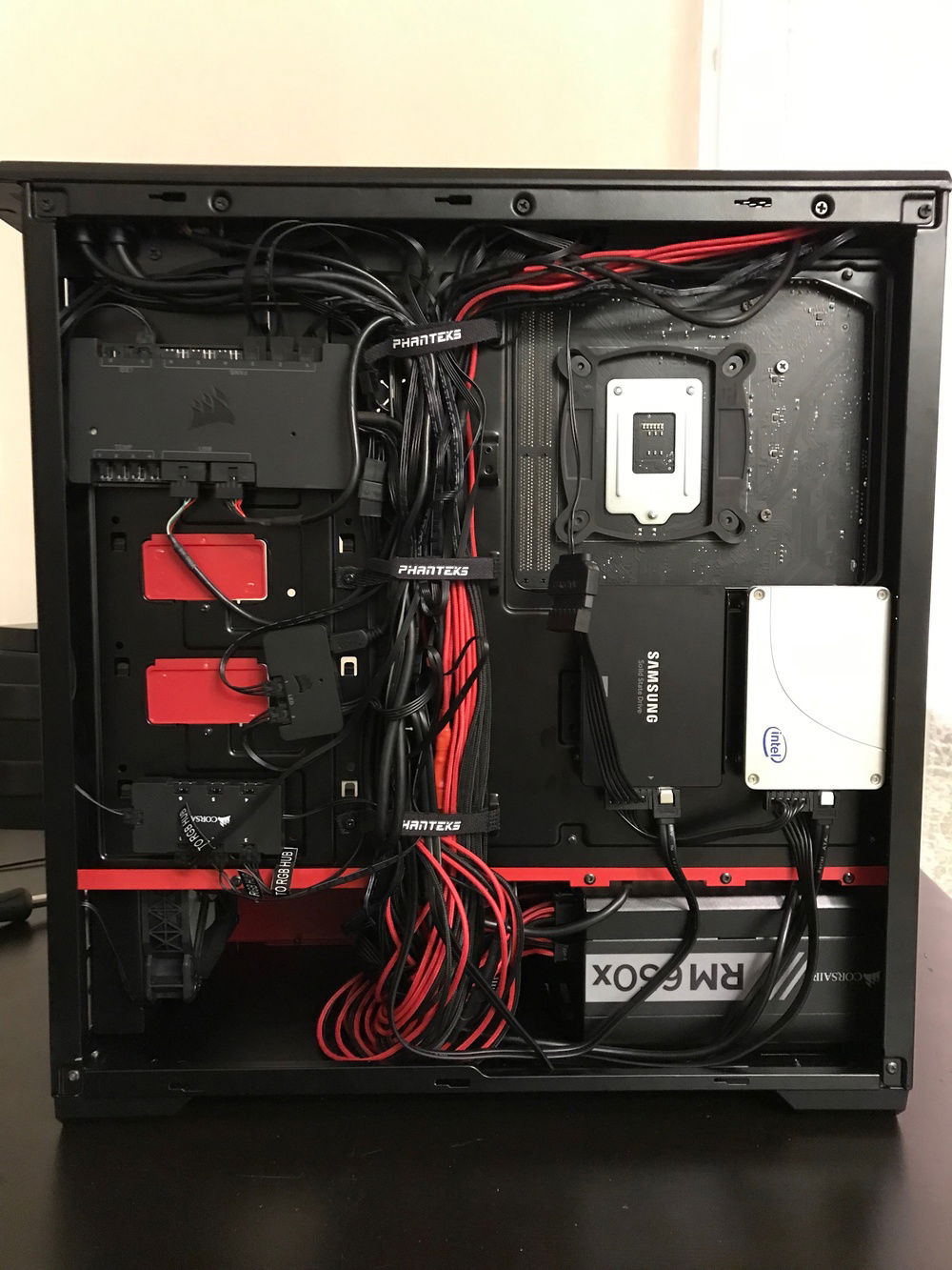 Picture of cable management.