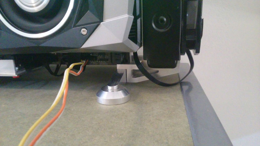 Machined stand feet and support for the 240 rad.