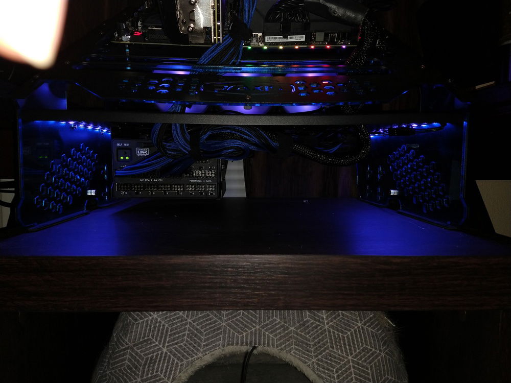 Power supply cable management.