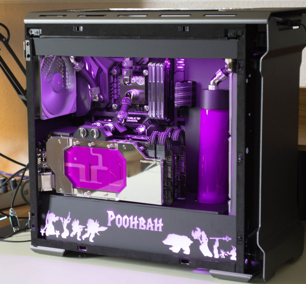 With Purple LED case lightning.