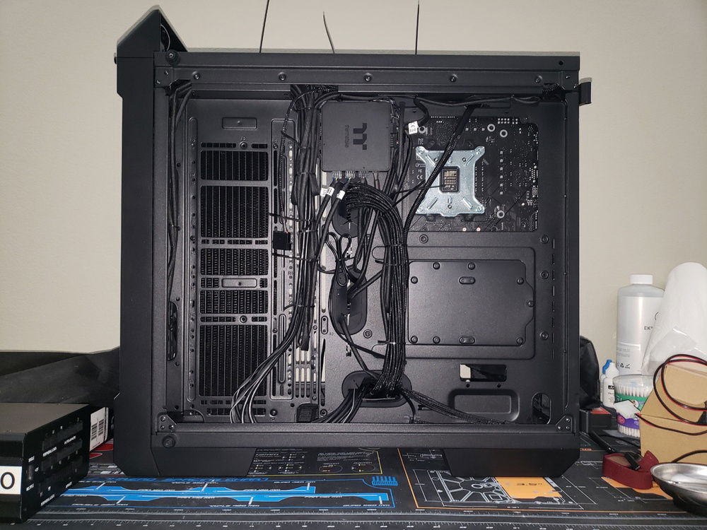I think I did okay, the one question I have is if all them wires will mess with my hdd that will go right there
