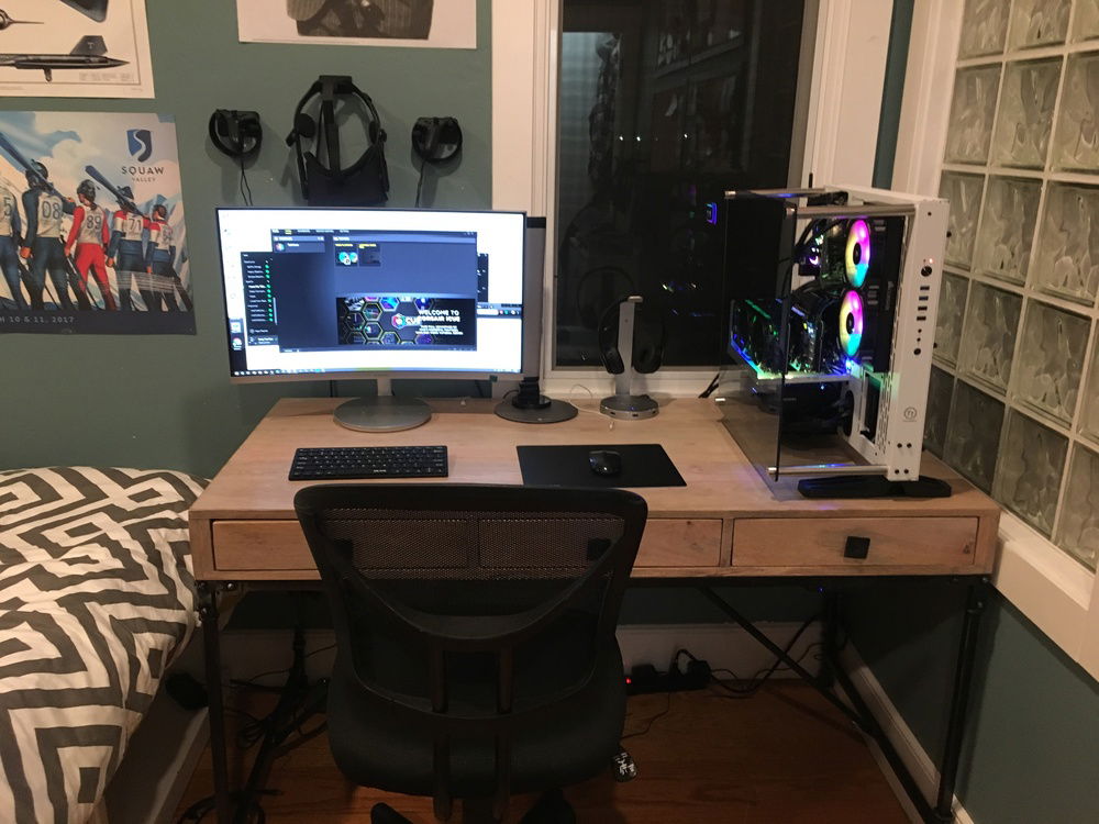 My setup in normal light.