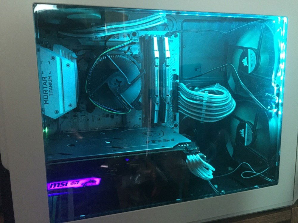 Old, Standing image of the build showing off internals