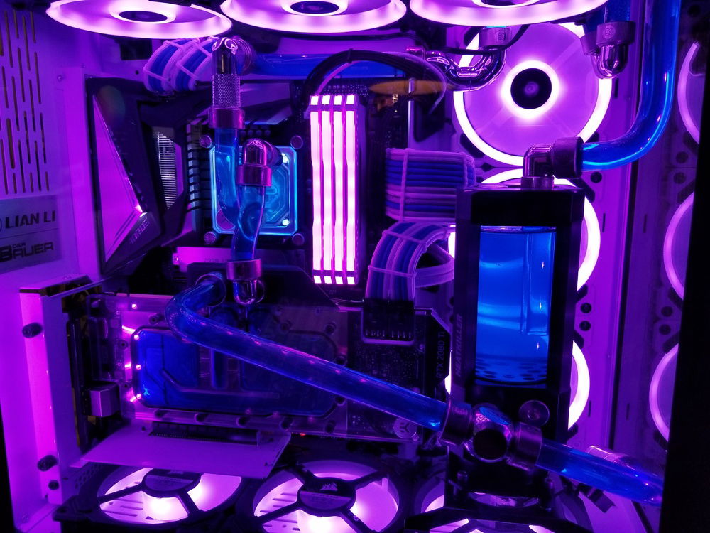 Trying Purple lighting, makes coolant look darker.