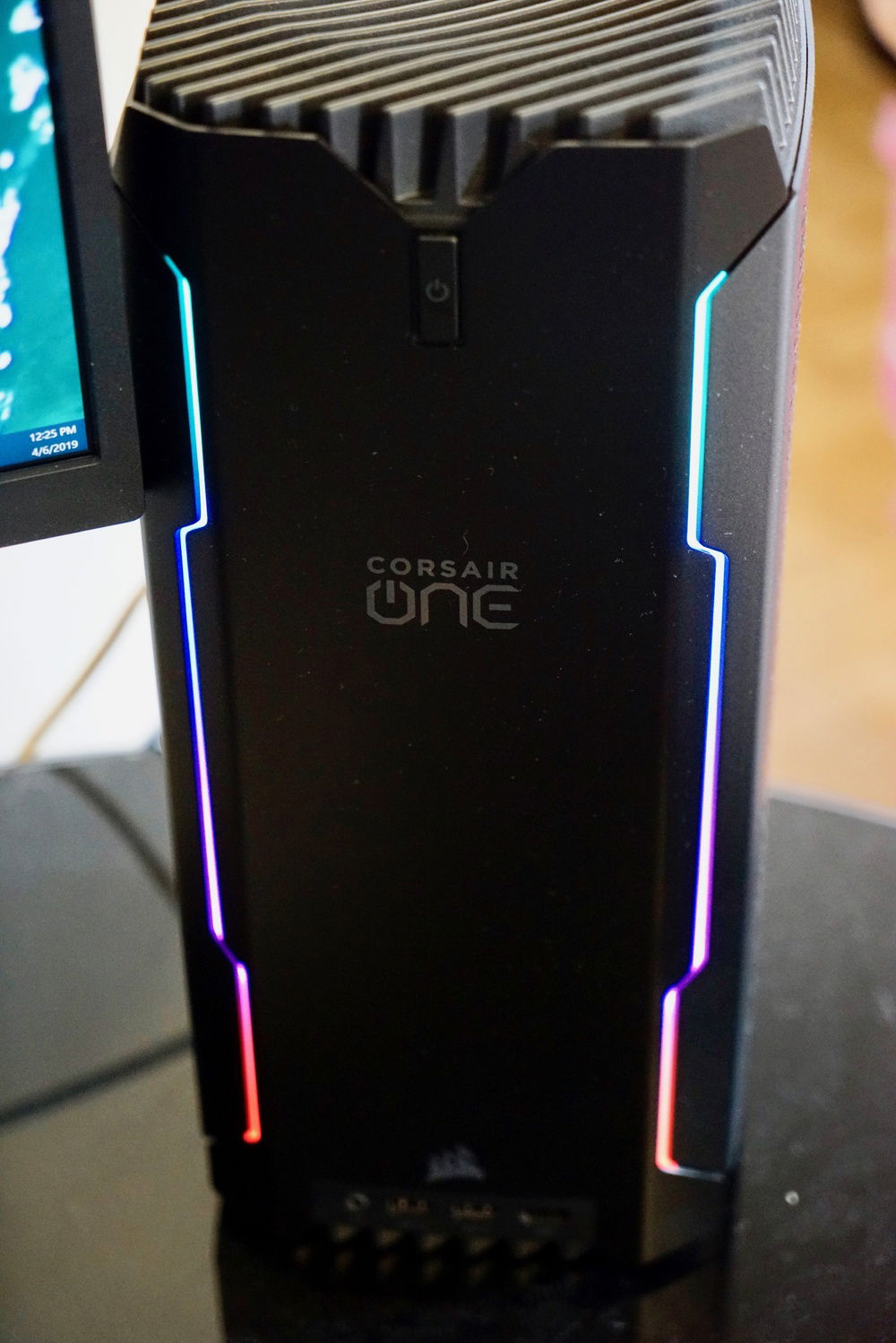 Corsair One i160.  Core i9 9900K, 32GB RAM, NVIDIA RTX 2080-TI, 480GB M.2 NVME SSD, 2TB HDD.  Dual AIO liquid cooling radiators, one for CPU other for GPU.
