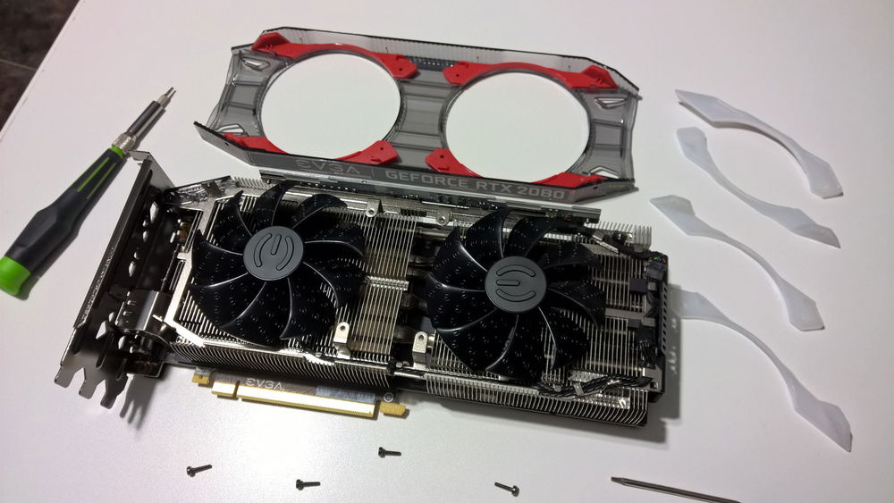 EVGA RTX 2080 XC2 Ultra 
Changing the stock white trim kit to red