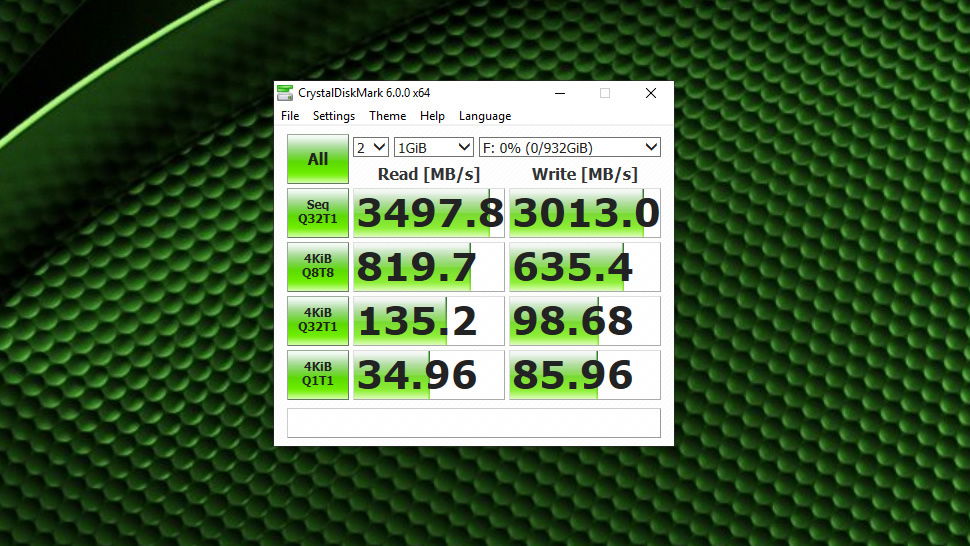 WD SN750 Benchmark Crystal Disk Mark