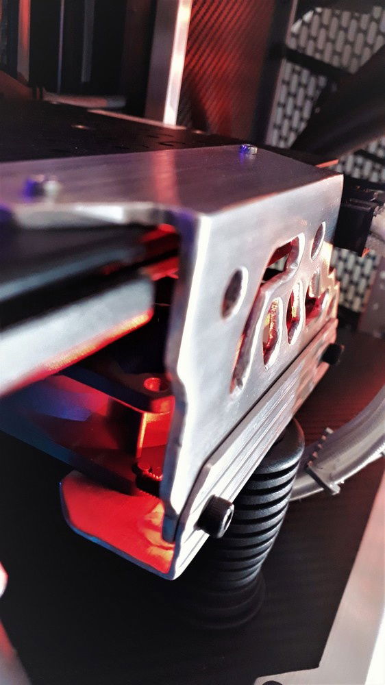 custom GPU VREG FAN Holder ( Handcrafted Aluminum)