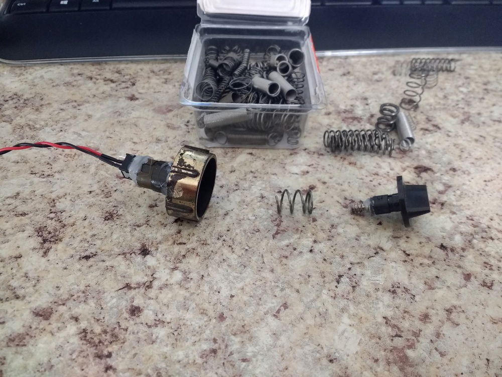 Had to add a spring to the power button so it pops back up correctly.