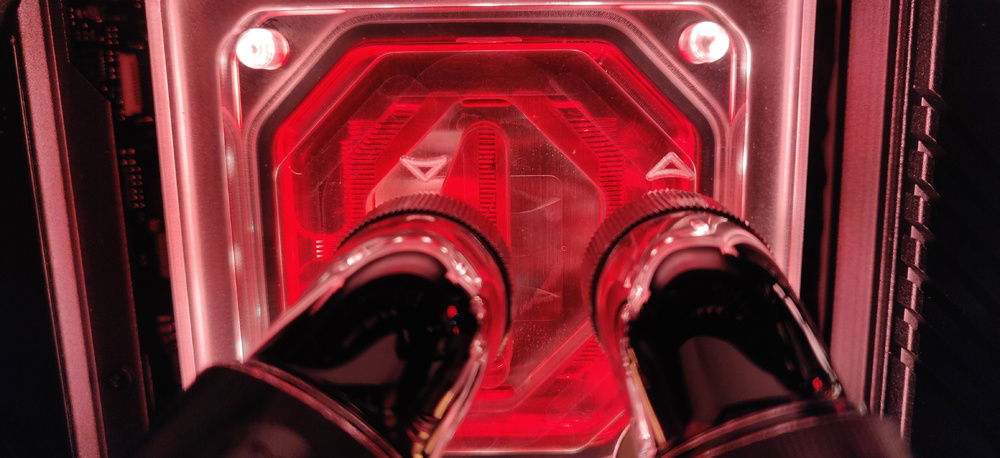 Sadly I saw the dirt between the fins of the block too late and I didn't want to take everything apart again.