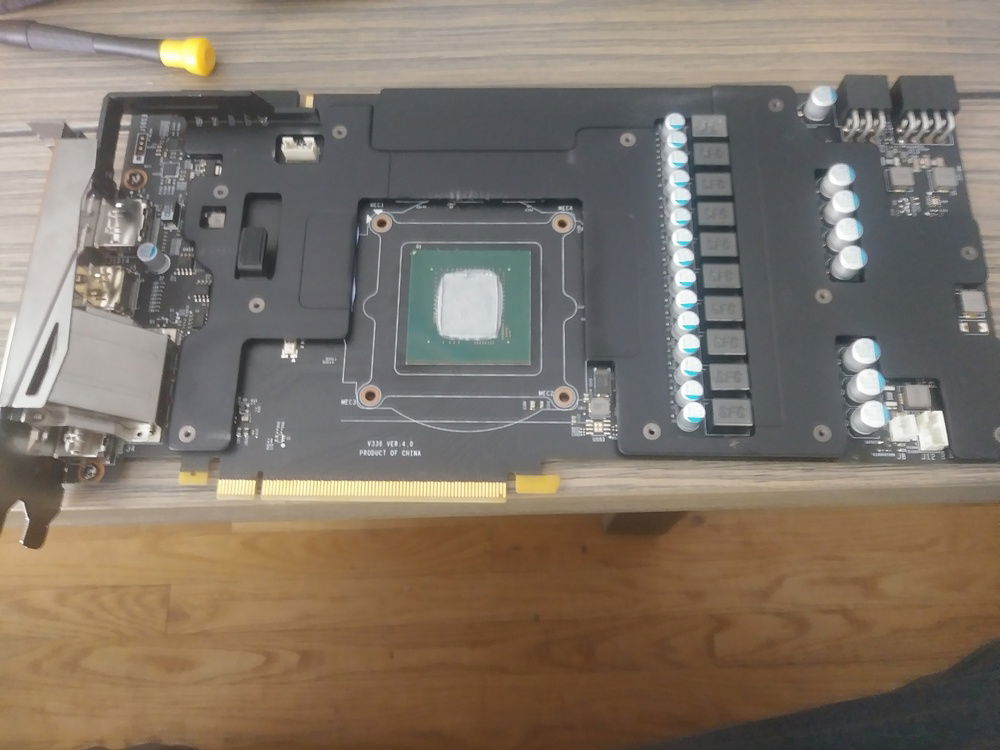 Mid graphics card teardown.