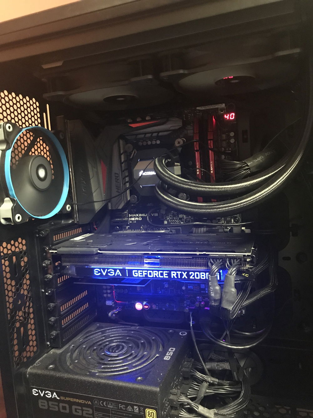 Neat cable management lmao