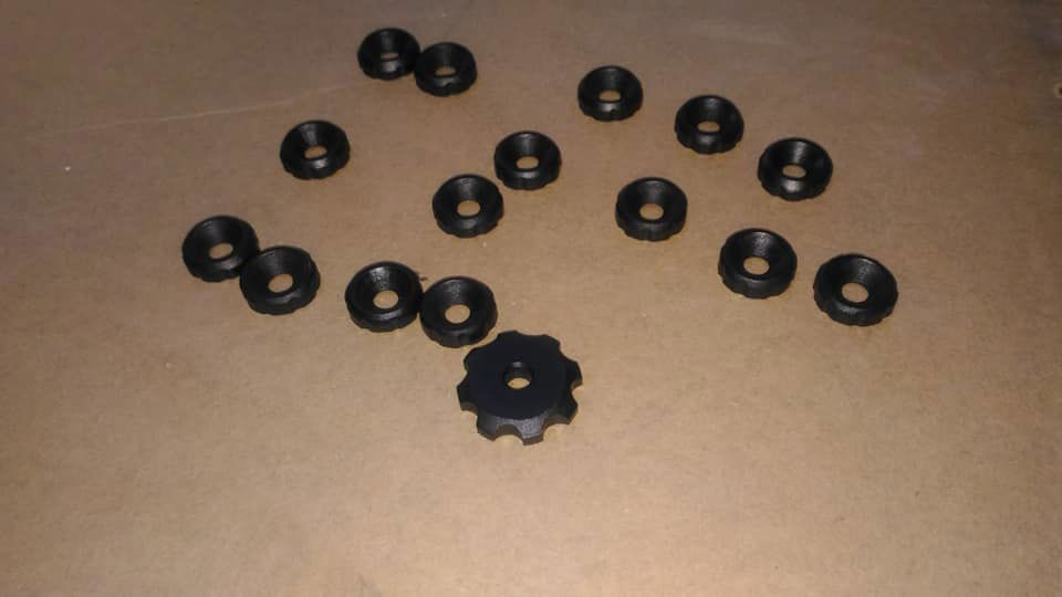 some washers i cut on the cnc..