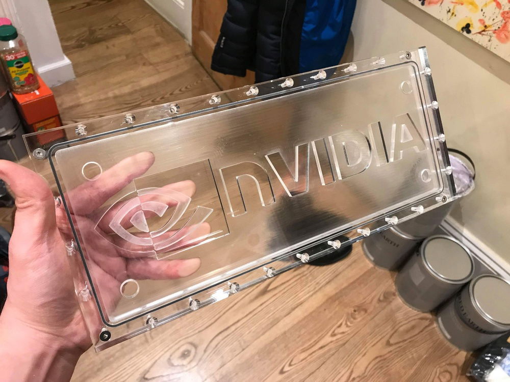 CNC milled Nvidia reservoir