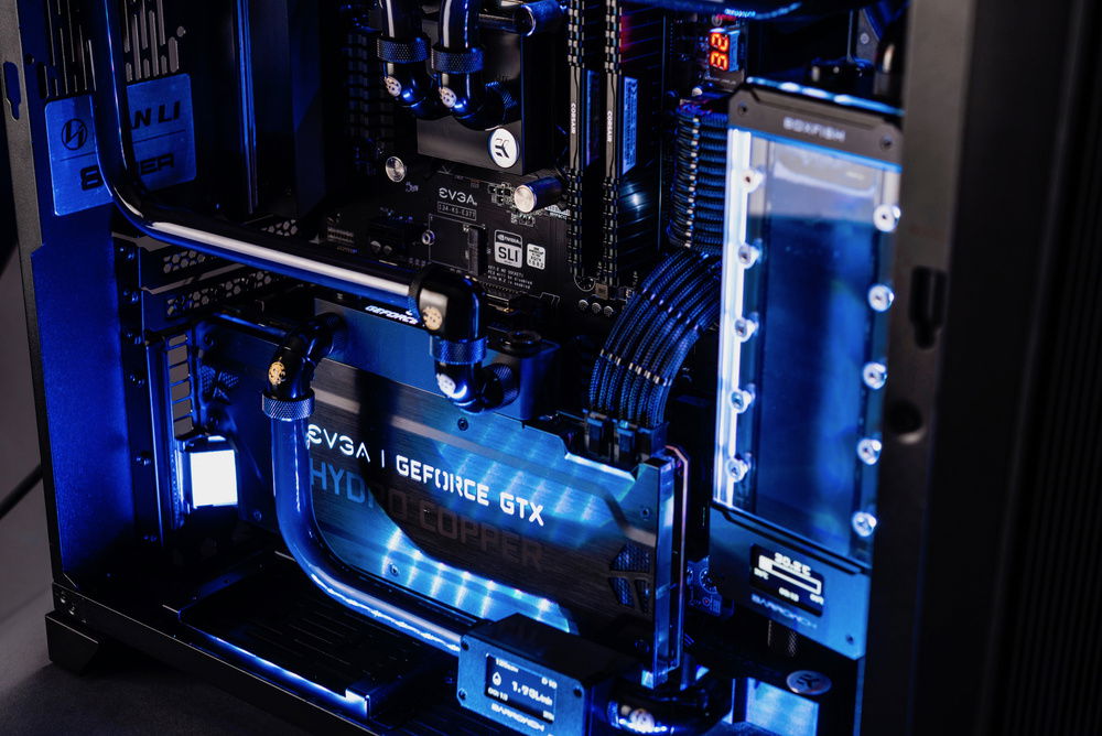 Close up on GPU and wiring