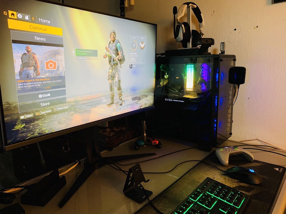 Side view of monitor and build