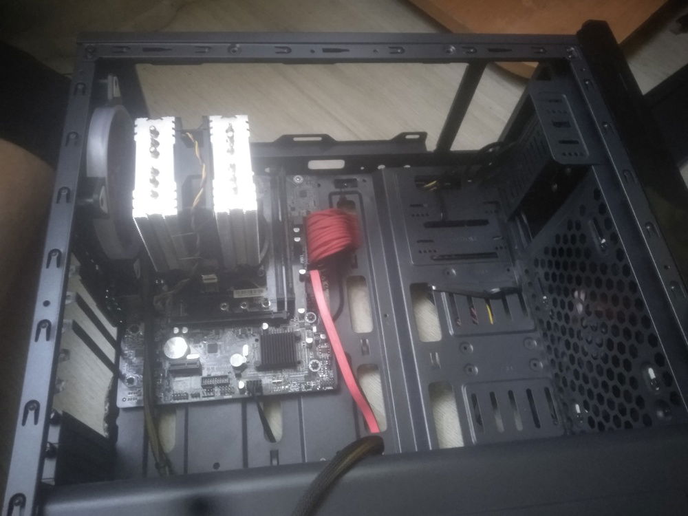 Doing some cable management.