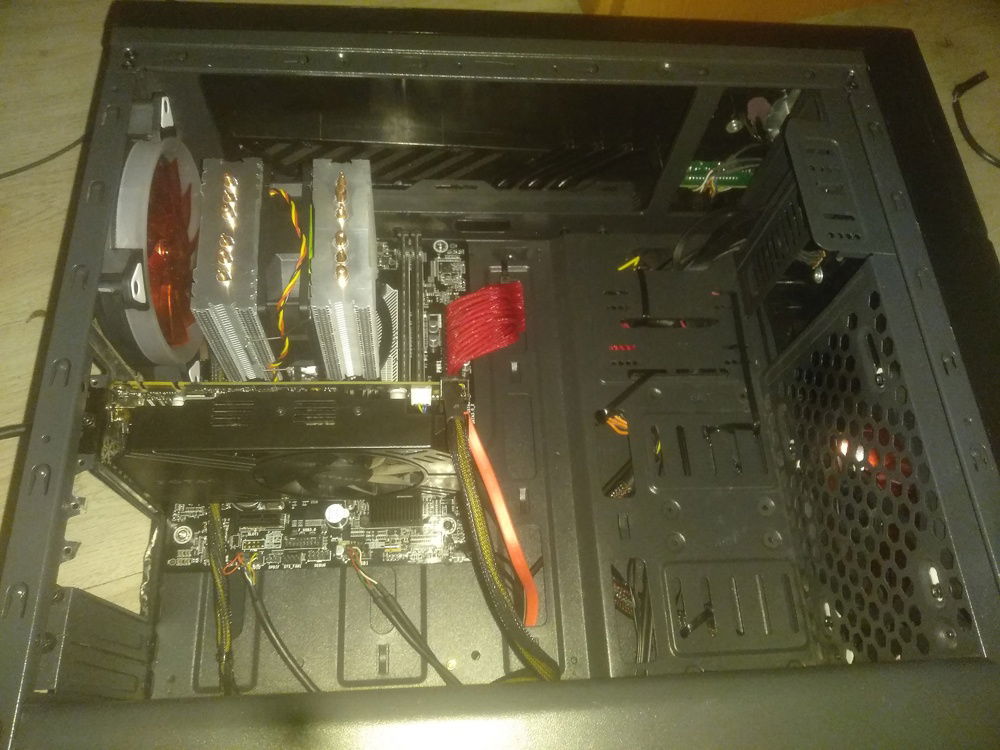 Doing some cable management.