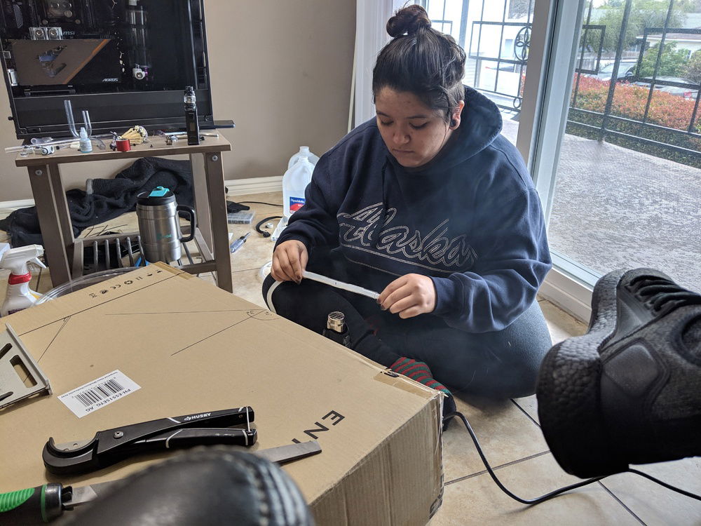 teaching my GF to bend!