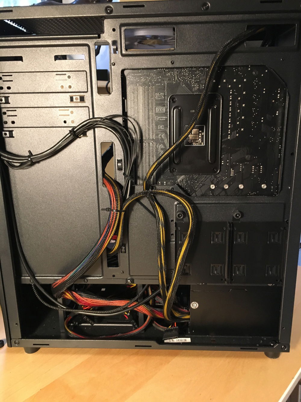 Pretty happy with this cable management in the back