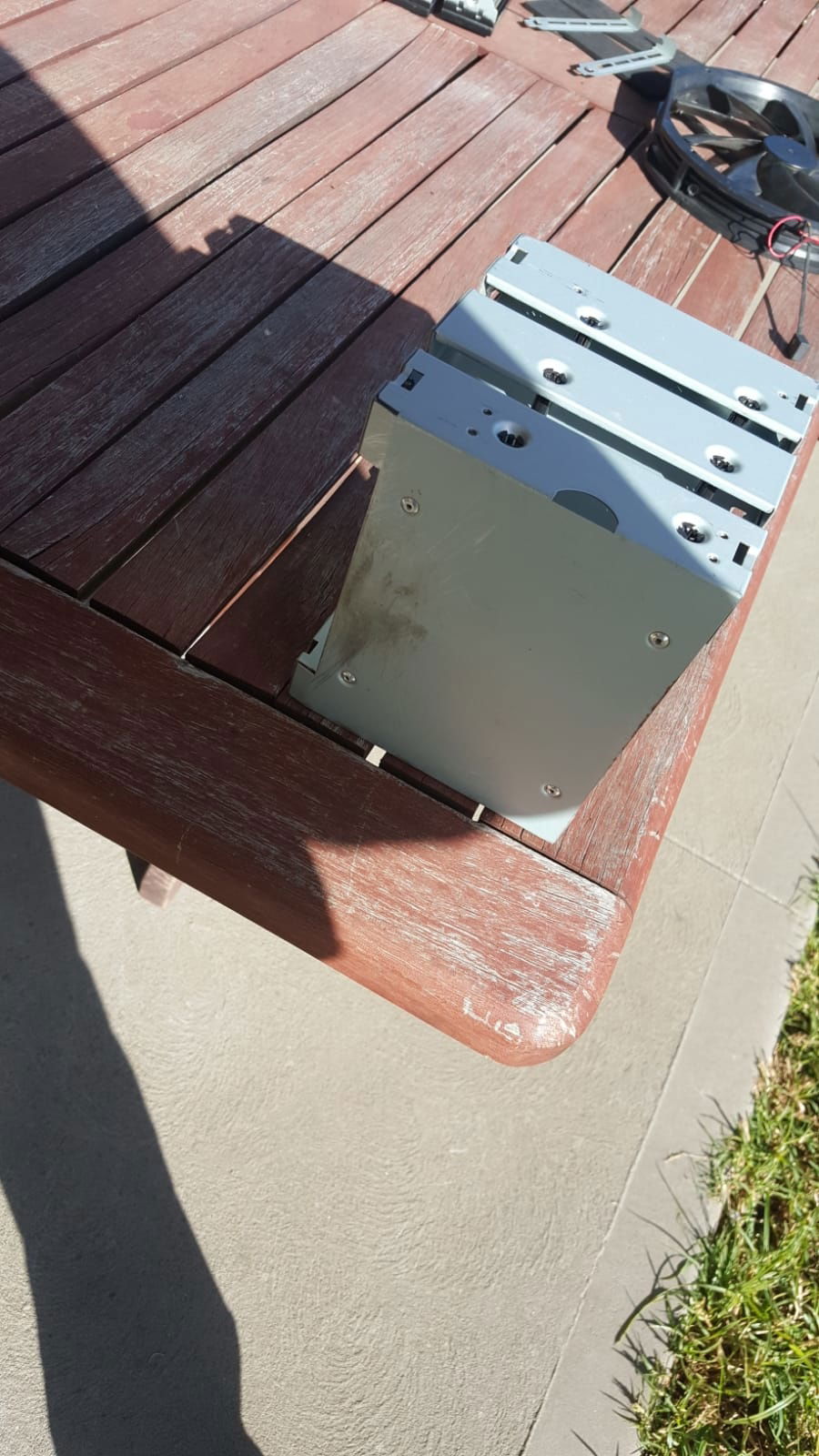 surface rust scrubbed