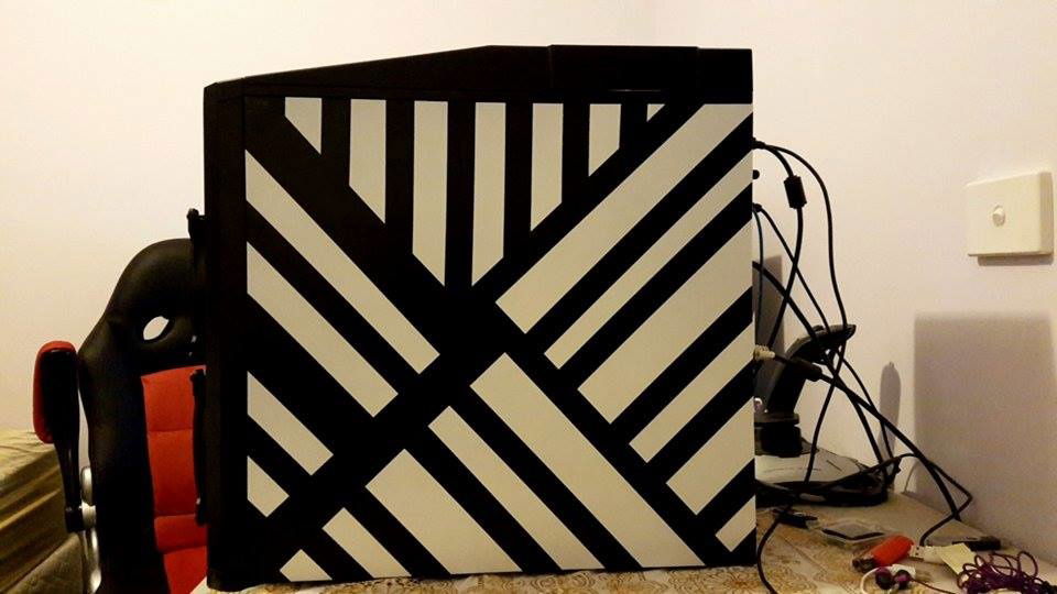 Before the the spray with sidepanel finished