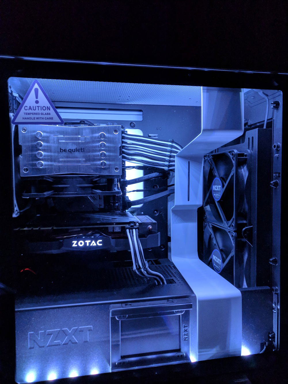 Completed with corsair cables (nightmare behind)