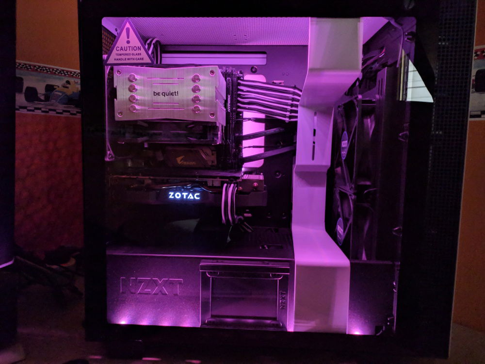 Front photo with tempered glass on