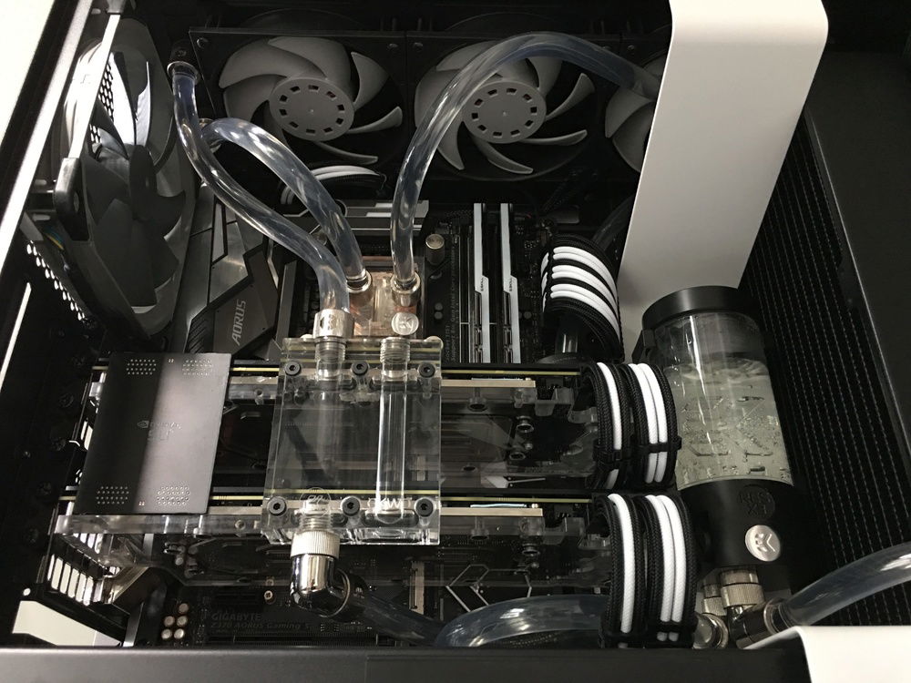 Bottom-up perspective showing off the clean plumbing.