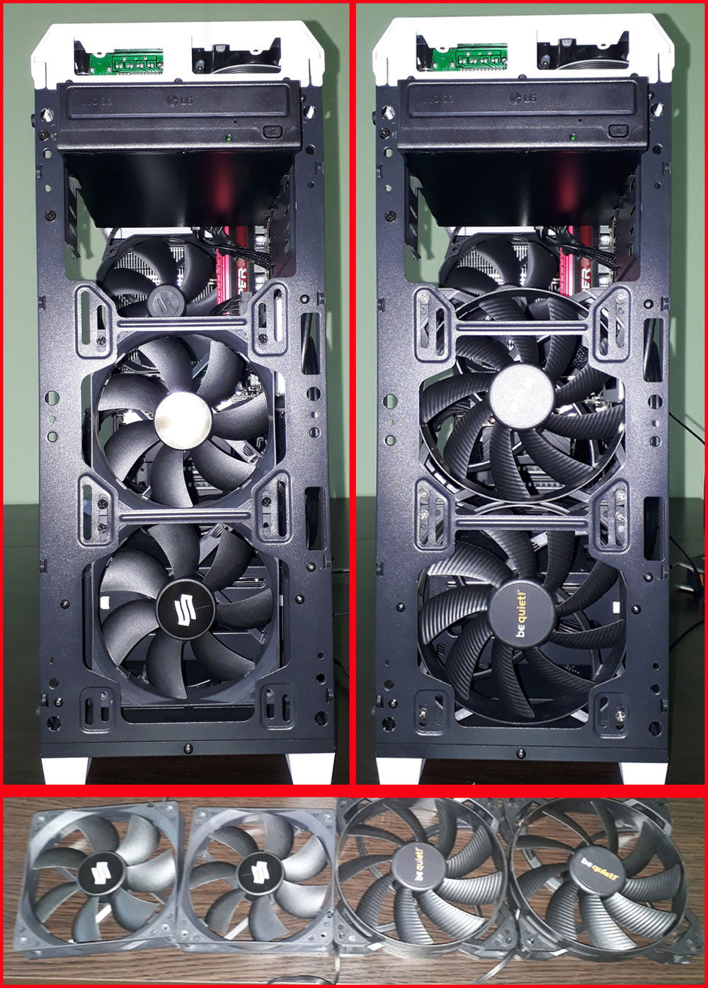 Case fans upgrade.
120 mm -> 140 mm