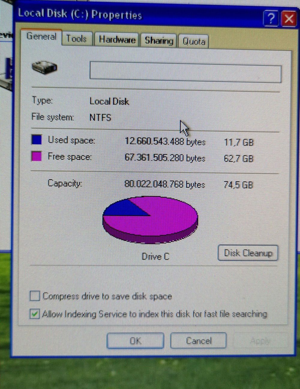 Sick 80 GB HDD