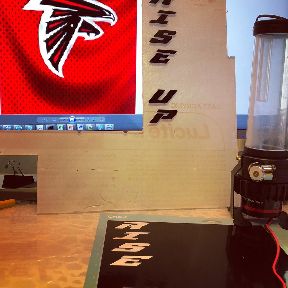 Design idea with rear case panel and vinyl lettering