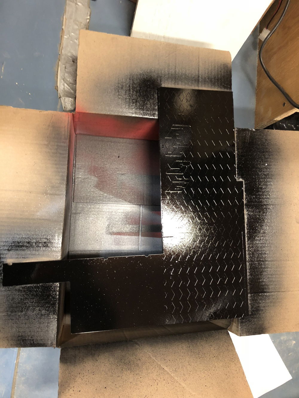 Painted front side black