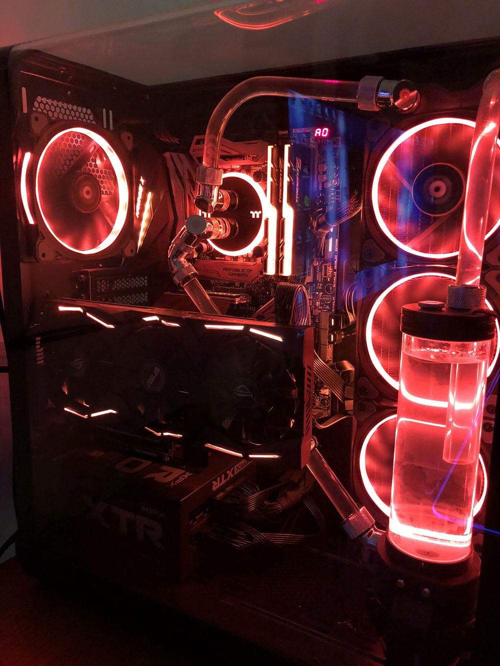 All hardware full red