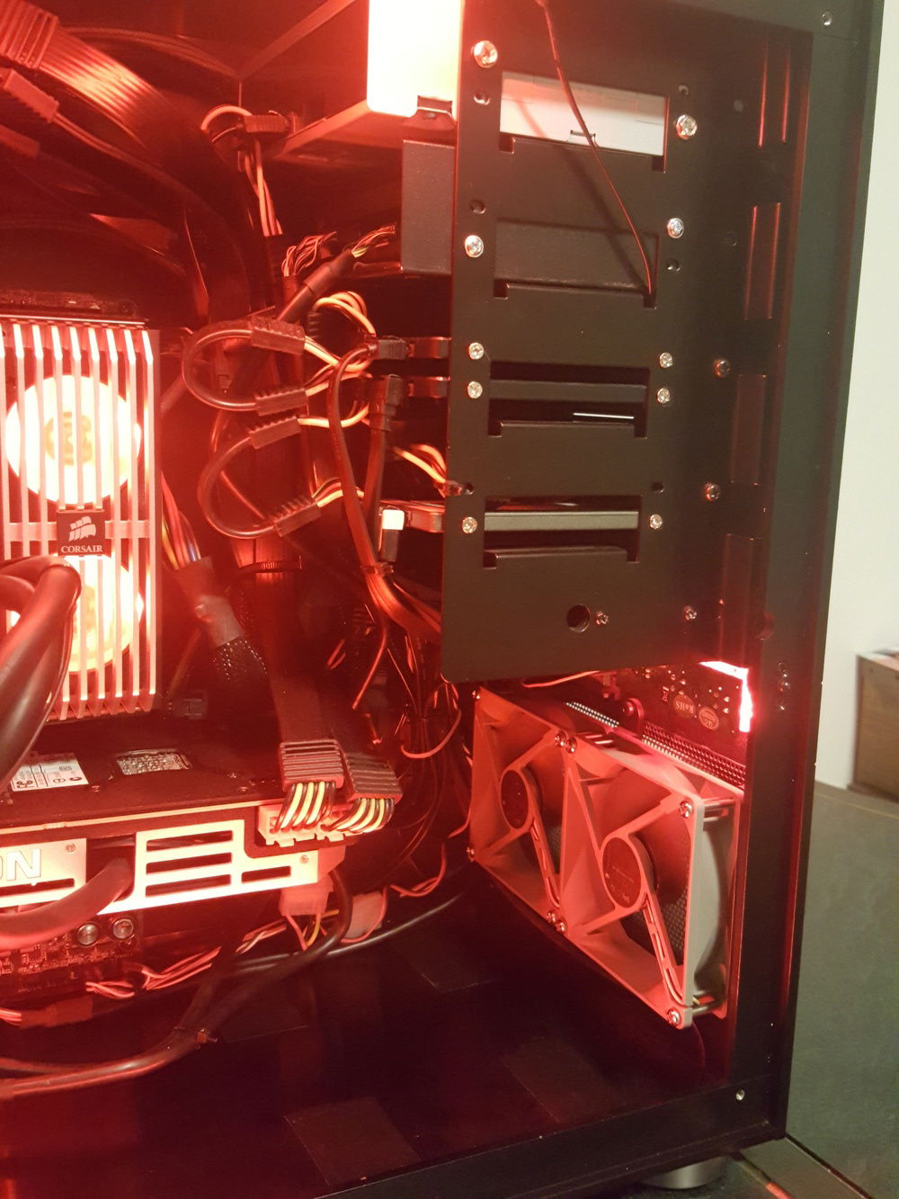 cable management was a pain but i managed to get the cables out of the way!