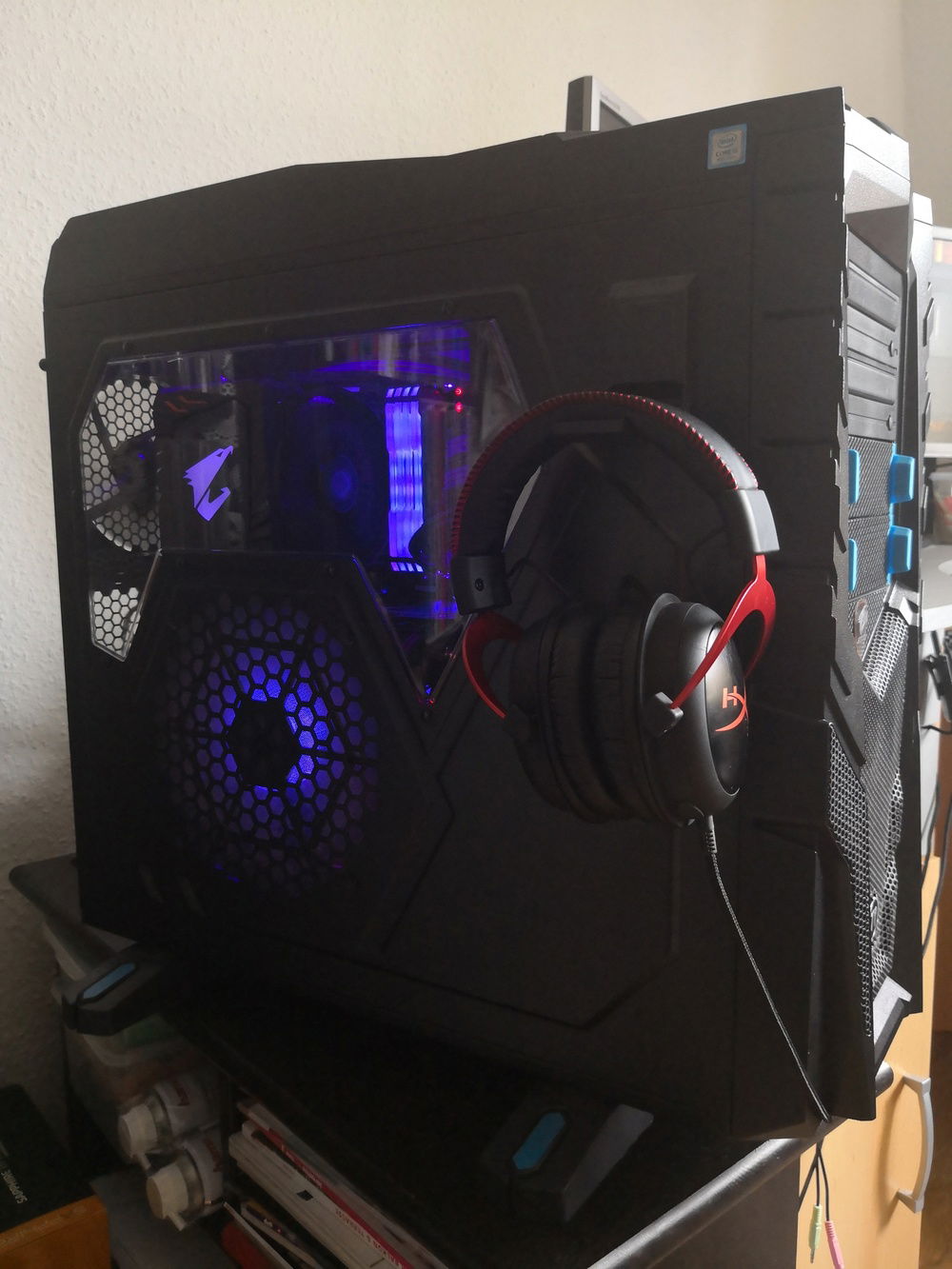 Showing new 200mm side inlet fan.