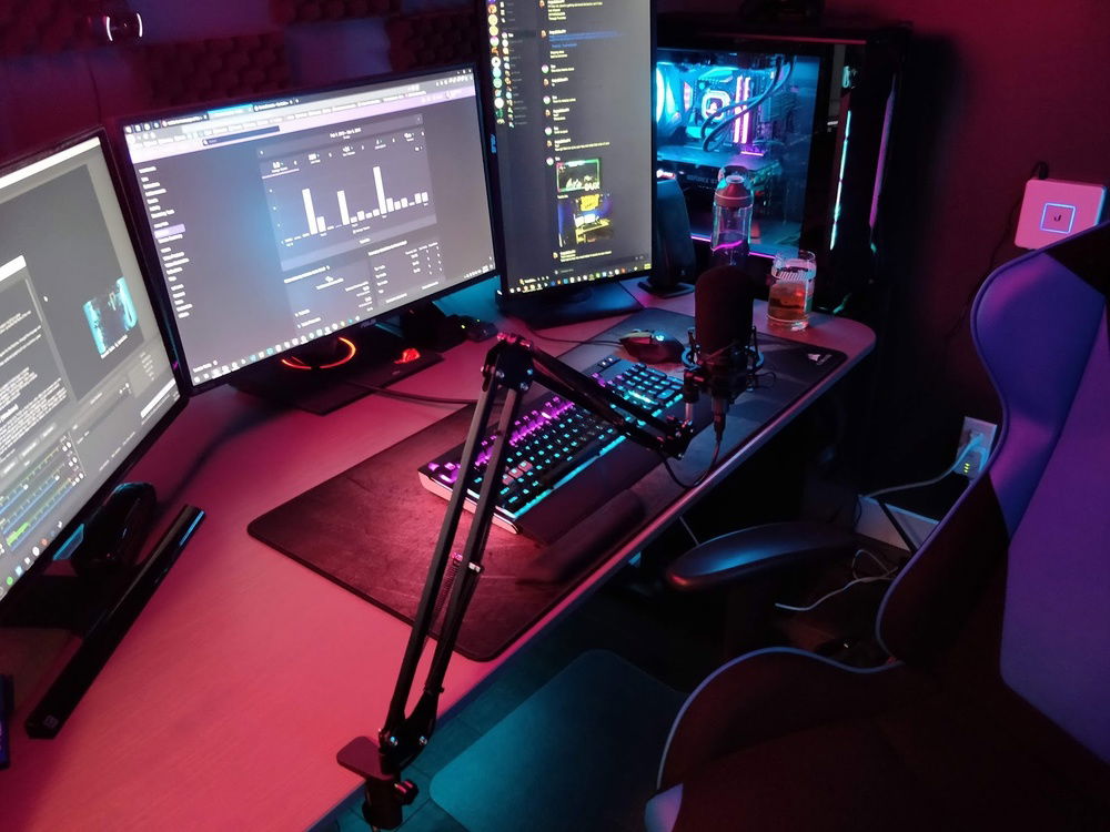 Twitch streaming setup.